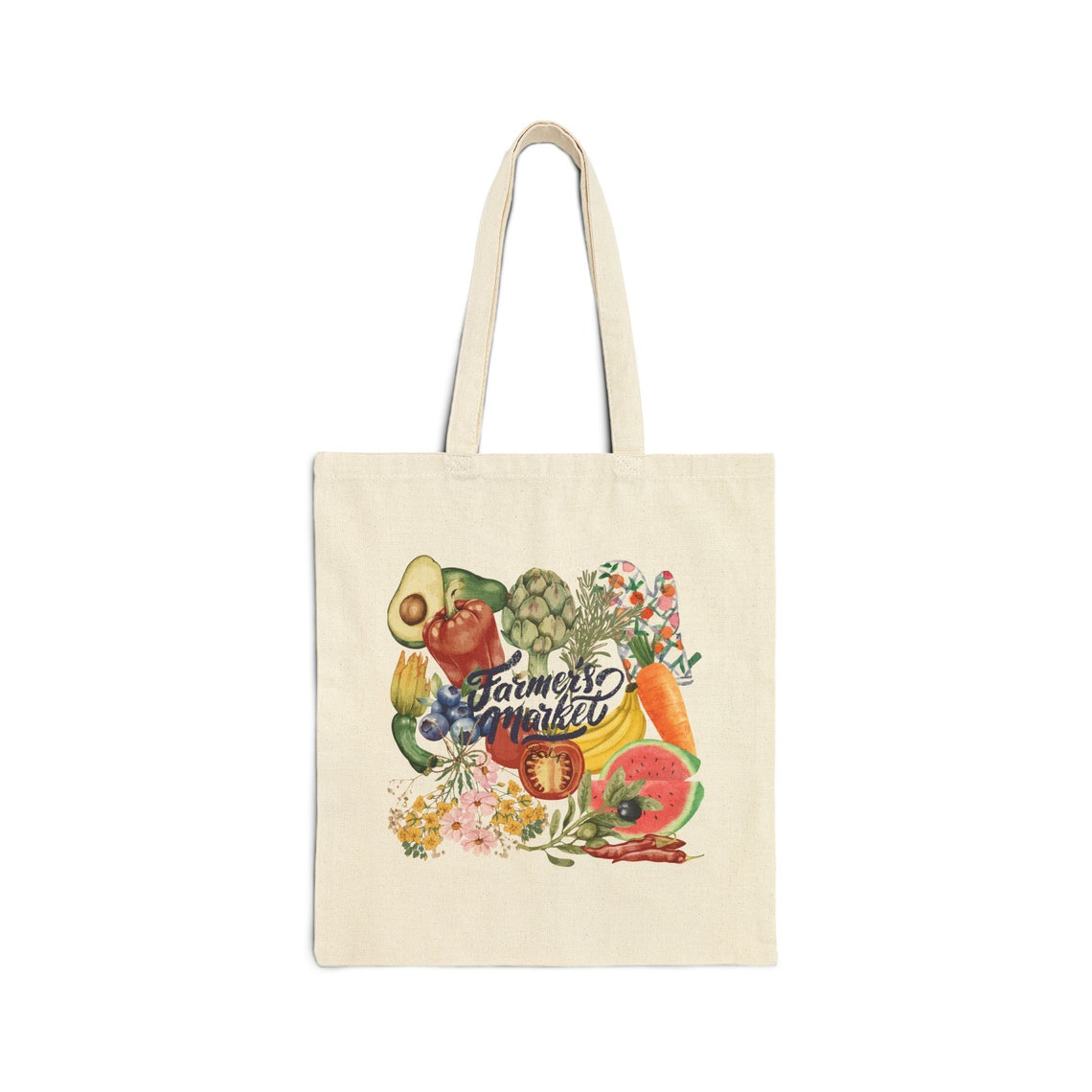 Farm Fresh Finds: Farmers Market-inspired Cotton Canvas Tote Bag for ...