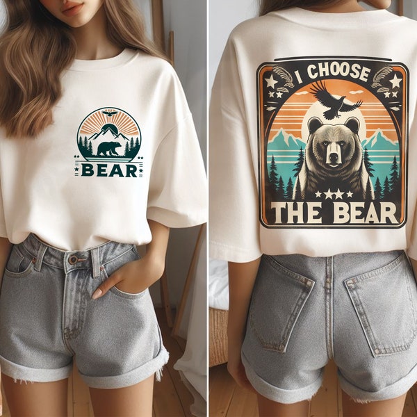 I Choose The Bear PNG, Team Bear PNG, Bear Vs Man, Fuck the Patriarchy, Equal Rights PNG, Feminist png, Medusa Shirt, Feminism