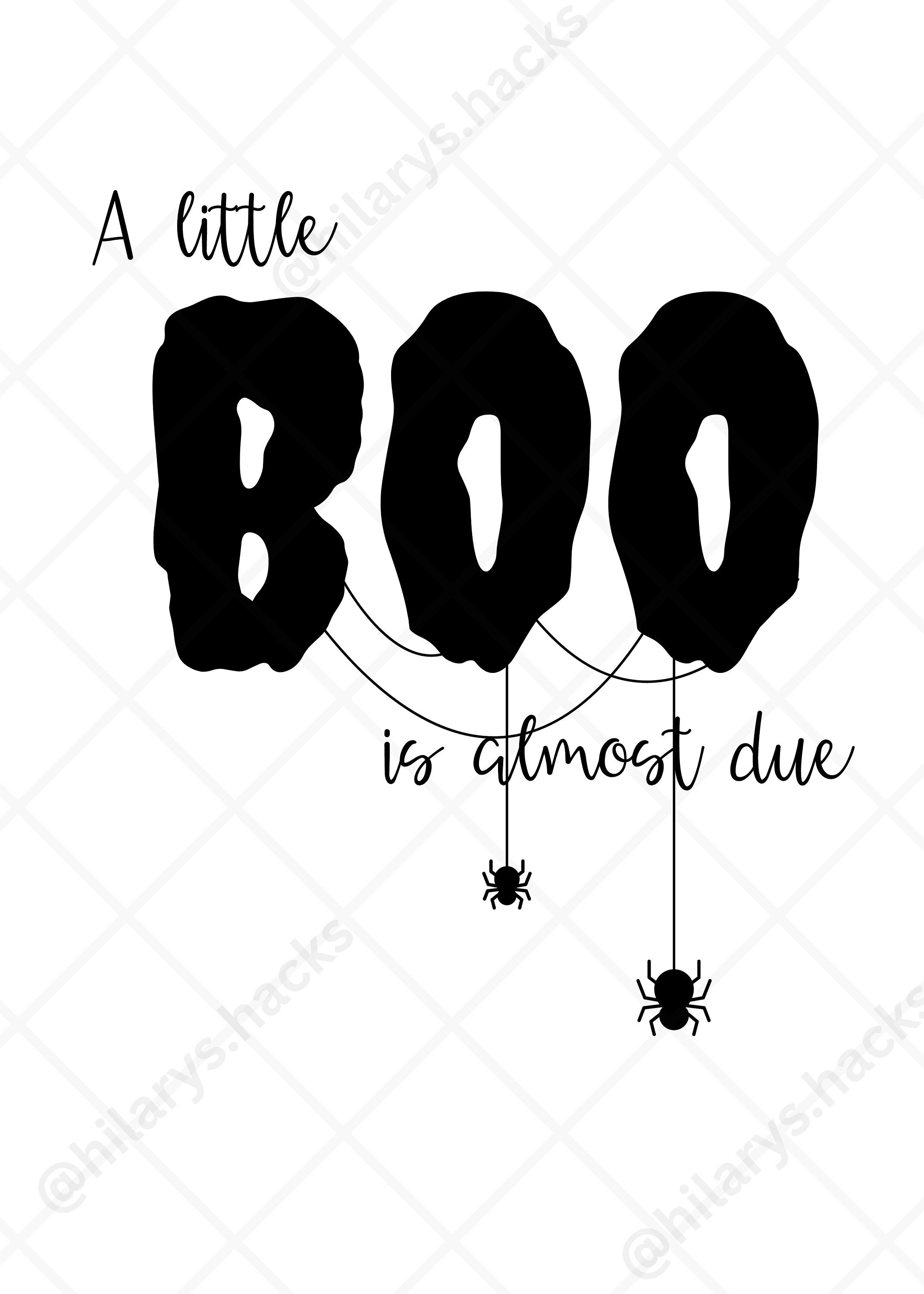 A Little Boo is Almost Due Package SVG Download - Etsy