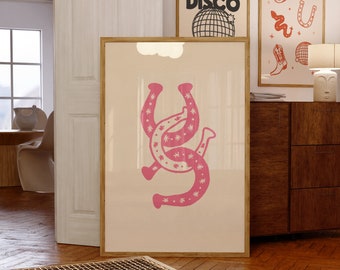 Horseshoe Wall Art, Printable Art, Horse shoe Wall Art, Cowboy Poster, Cowgirl Art print, Western Print, Lucky wall art, Horseshoe wall art