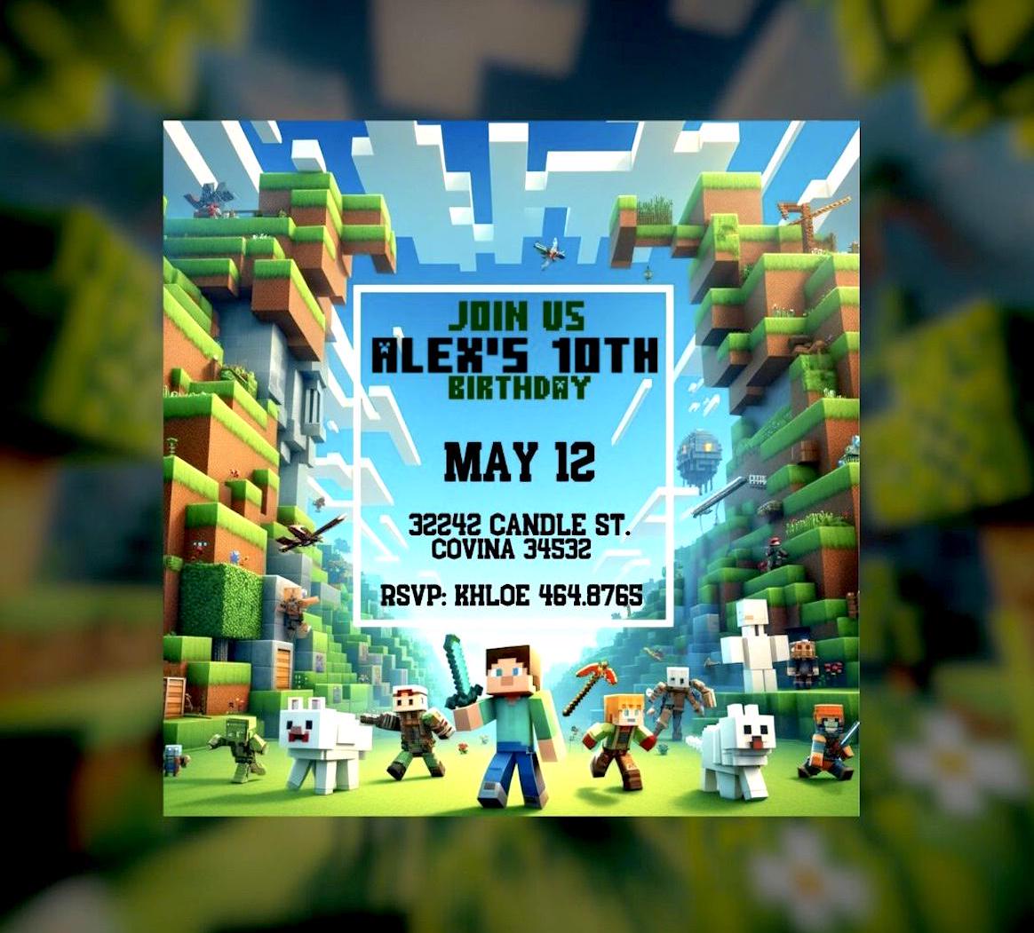 Minecrafter Digital JPG Invite