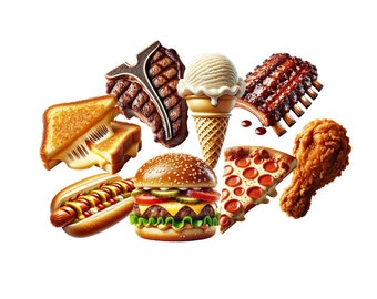 American Fast Food Clipart – Tasty PNG Images (Commercial Use)