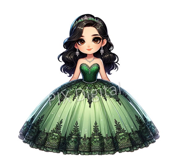 princess wearing green dress Shiny Light Sage Green Princess Dress with Flowers, Ball Gown Sweet 16  Dress fg6485