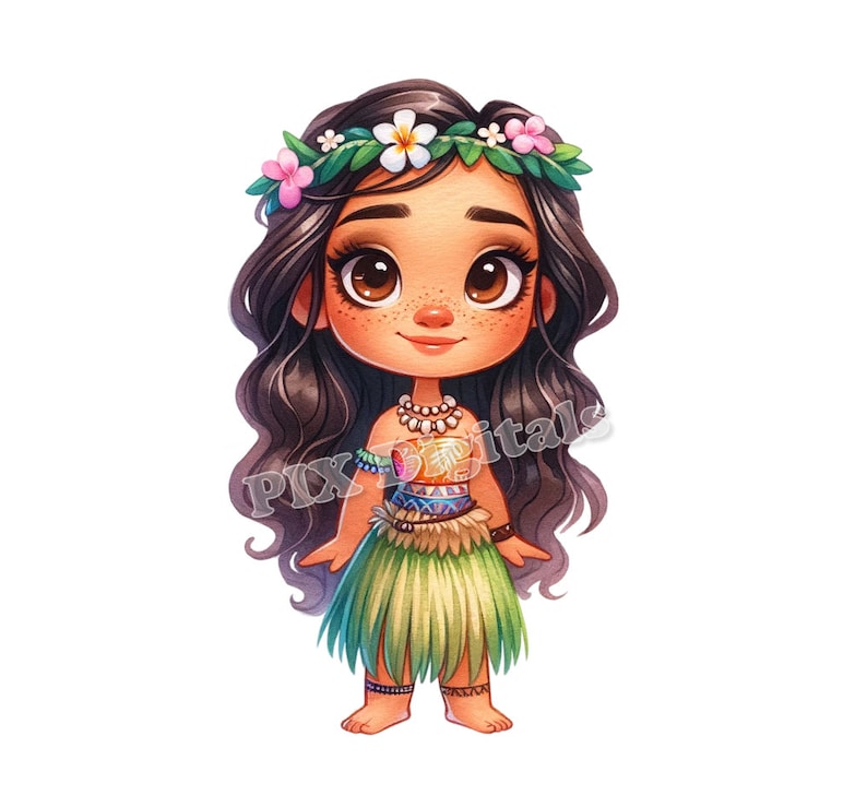 Cute Toddler Moana 4 Digital Images, Cliparts, Moana SVG, Moana PNG ...