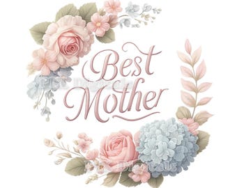Mother's Day Love and Grace - 8 Digital Images, Mother's Day PNGs, Clipart Mother's Day, DTF Transfer, SVG, Mom Clipart, Commercial Use