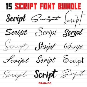 Paquete de fuentes de script fácilmente personalizables, fuentes cursivas, fuentes de boda, fuentes de script, fuentes para Cricut, fuentes de script SVG, fuentes manuscritas.