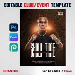 Editable Canva Template, Club flyer canva, Editable PSD, Event Flyer Template, photoshop party flyer, night club party flyer, premade flyer