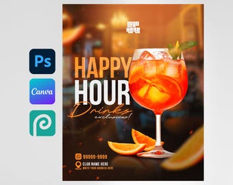 Editable Canva Template, Club flyer canva, Editable PSD, Event Flyer Template, photoshop party flyer, night club party flyer, premade flyer