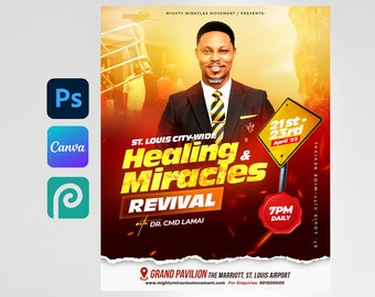 Editable Church Event Flyer Template: Canva & Photoshop (Digital Download)