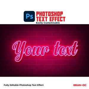 Photoshop neon Text Effect | Text Style | custom 3d text | custom text | customized text | effect print | 3d text | Print on art | 3d font