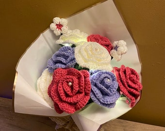 Ramo de flores de crochet para el día de la madre