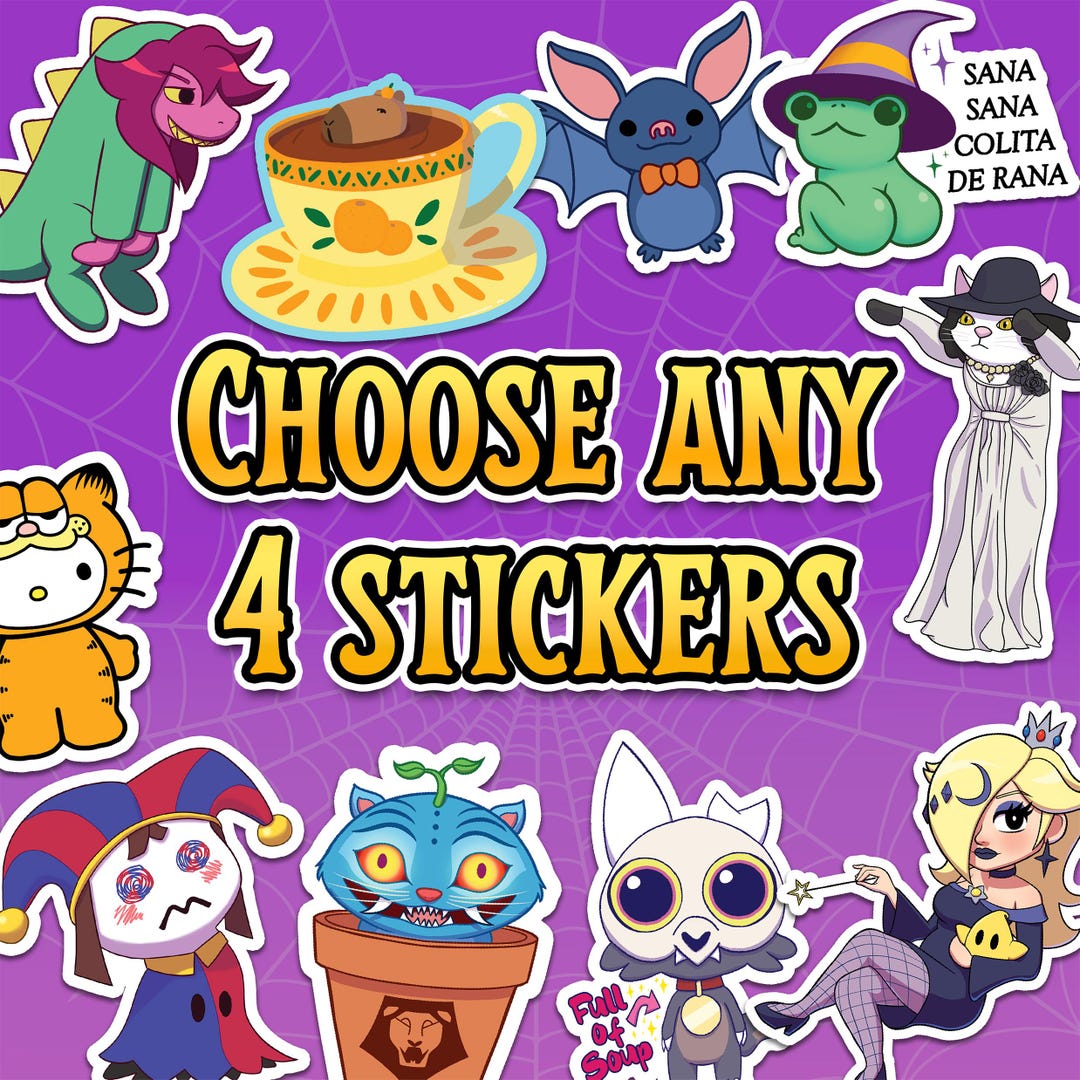 4 Sticker Bundle - Etsy