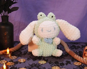 Crochet Frog Dog Plushie