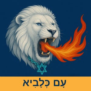 Hebrew Lion Wall Art: Zionist Judaica Star of David Poster (Digital Download)