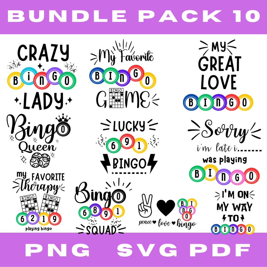 Bingo Svg Bundle, Bingo SVG, Bingo SVG, Bingo Player SVG, Bingo Lady