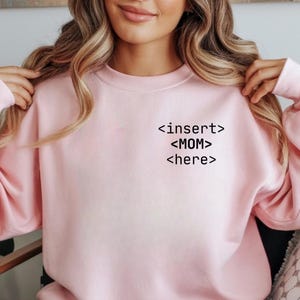 Sudadera para mamá con el comando "Codificación informática". Sudadera de cuello redondo. Regalo para él y para ella.