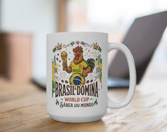 Tazza dei Mondiali di calcio del Brasile, calcio Brasile, regalo per gli appassionati di calcio brasiliano