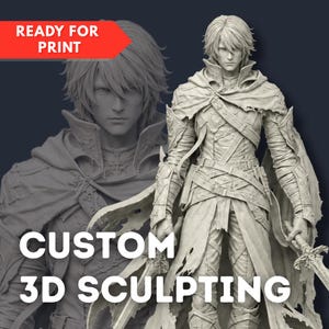 Anpassad 3D-modellering | 3D-skulptur, 3D-figur, 3D-karaktär, bröllopstoppning (STL, 3MF, OBJ)
