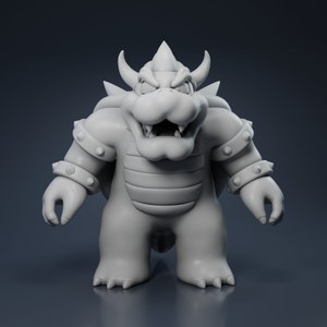 Bowser Character - Super Mario Characters File 3D STL per stampante 3D, action figure, modello 3D, regalo di stampa, accessori, giocattoli, hobby, artigianato