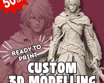 Custom 3D Modelling | 3D Sculpting, 3D Figurine, 3D Character, Wedding Topper (STL, 3MF, OBJ)