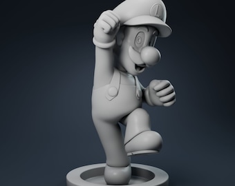Luigi - Super Mario 3D STL File for 3D Printer (Digital Download), Print Gift, Accesories