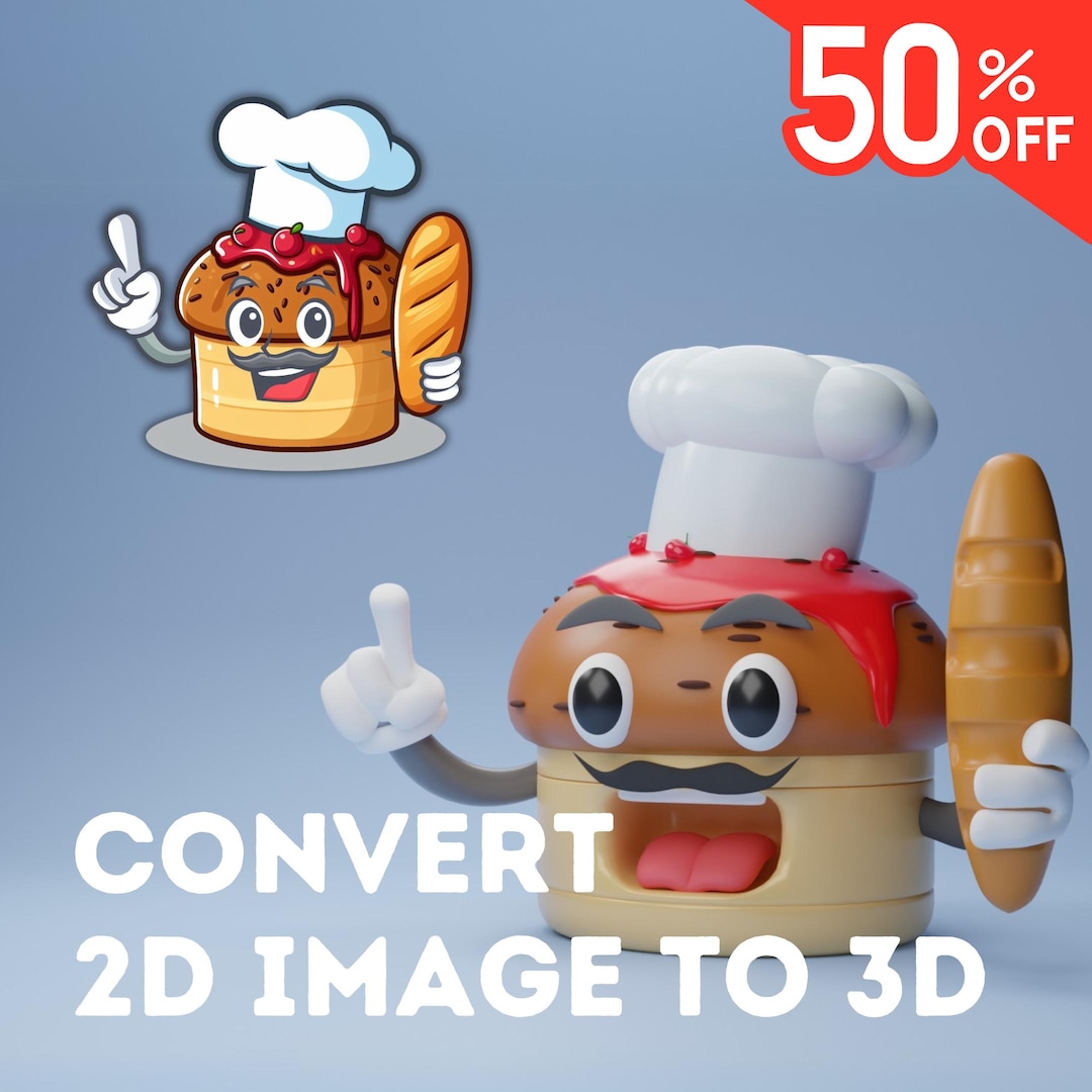 Custom 3D Model: Convert Image to 3D for Printing - Etsy