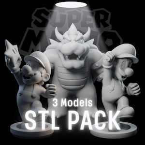 Pacchetto Super Mario 3D 3 STL - File stampabili / Collezione per appassionati di stampa 3D, bundle di modelli di alta qualità con accesso a vita