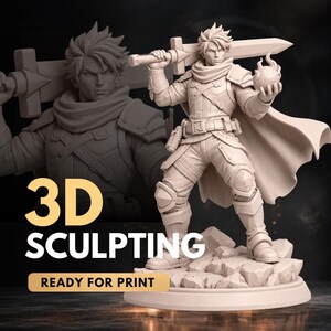 Custom 3D Modelling | 3D Sculpting, 3D Figurine, 3D Character, Wedding Topper (STL, 3MF, OBJ) image 6