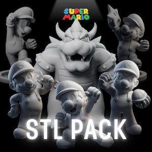 Pacchetto STL 3D Super Mario: file stampabili / collezione per gli appassionati di stampa 3D, pacchetto di modelli di alta qualità con accesso a vita