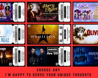 Entrada personalizada para evento musical