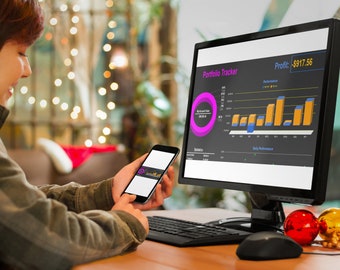 Stock PortfolioTemplate | Stock Portfolio Management | Portfolio Investment Tracker | Stocks & Crypto Performance Tracker| Google Sheets