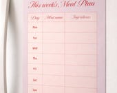 Weekly Meal Planner Printable/ A4 and US Letter/ Minimalist Elegant Meal Plan Template/ Grocery and Ingredients List/ Kitchen Planner PDF