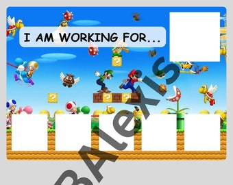 Super Mario Bros Token Boards - Set of 5 & 10 Tokens