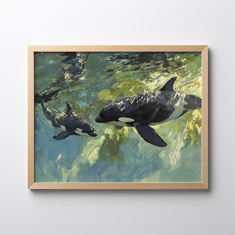 Paintings Orca - Etsy