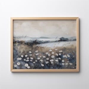 Gänseblümchenwiese &#39;Kunstdruck: Wildblumen Landschaftsbild (Digitaler Download)&#39;