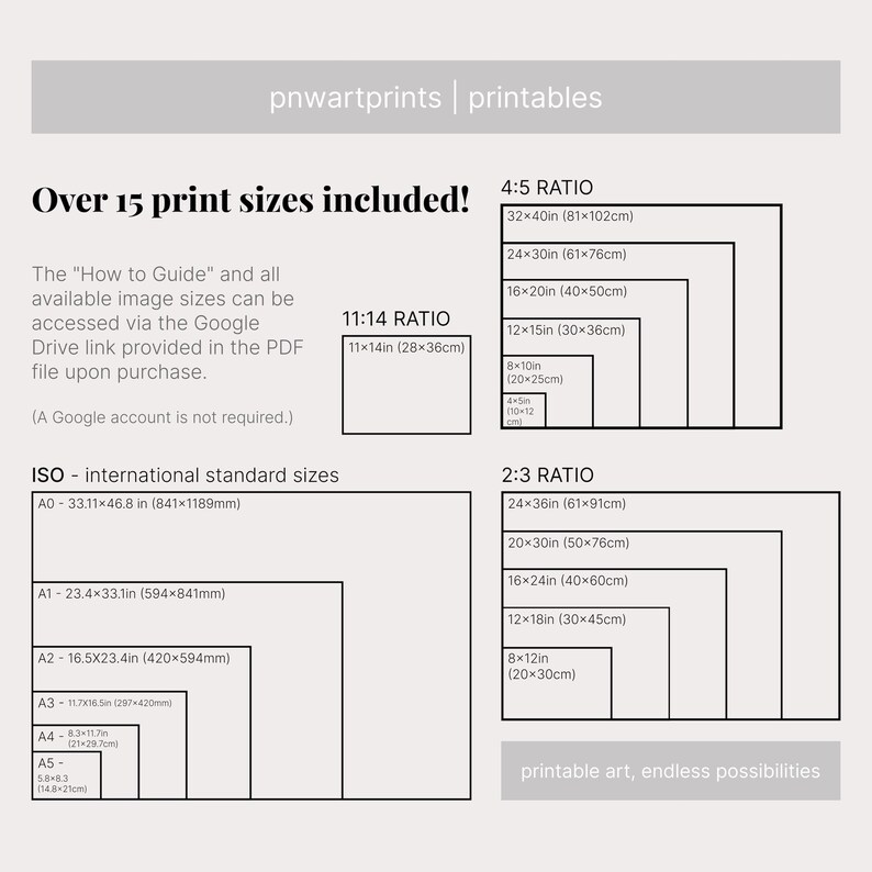 a diagram showing the different sizes of paper