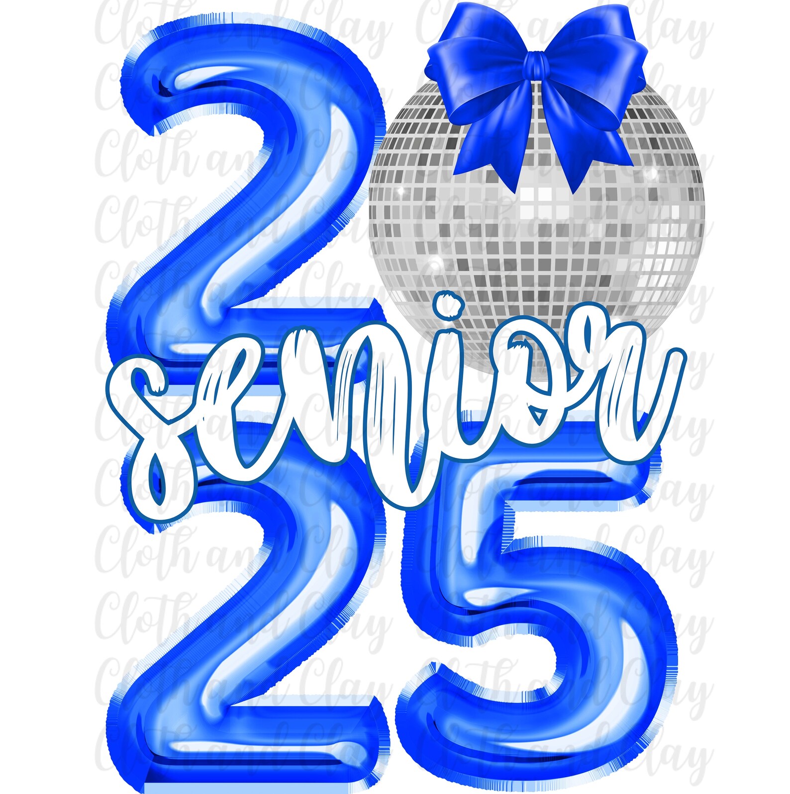 Senior 2025 PNG, Class of 2025 PNG, High School Senior, Graduation, Girly, Coquette, Digital