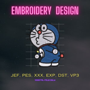 Japanese Anime inspired Embroidery design. Digital file. Anime/Manga. Machine Embroidery files, Embroidery art, (jef,pes,exp,xxx,dst,vp3).