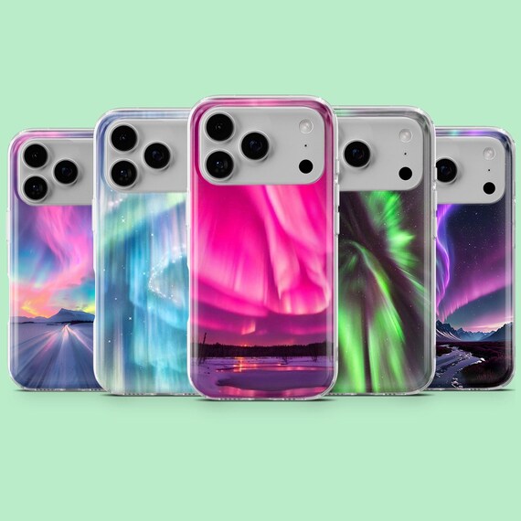 Colorful Aurora Phone Case Northern Lights Cover for iPhone 17