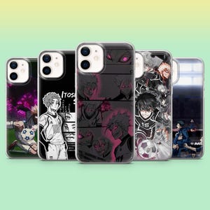 Custodia per telefono con lucchetto blu, motivo calcio e anime, per iPhone 16e, 16Pro, 15, 14, 13, 12, Samsung S25, S24Fe, S23, A16, A55, A36, Pixel 9A, 8Pro, 7Pro