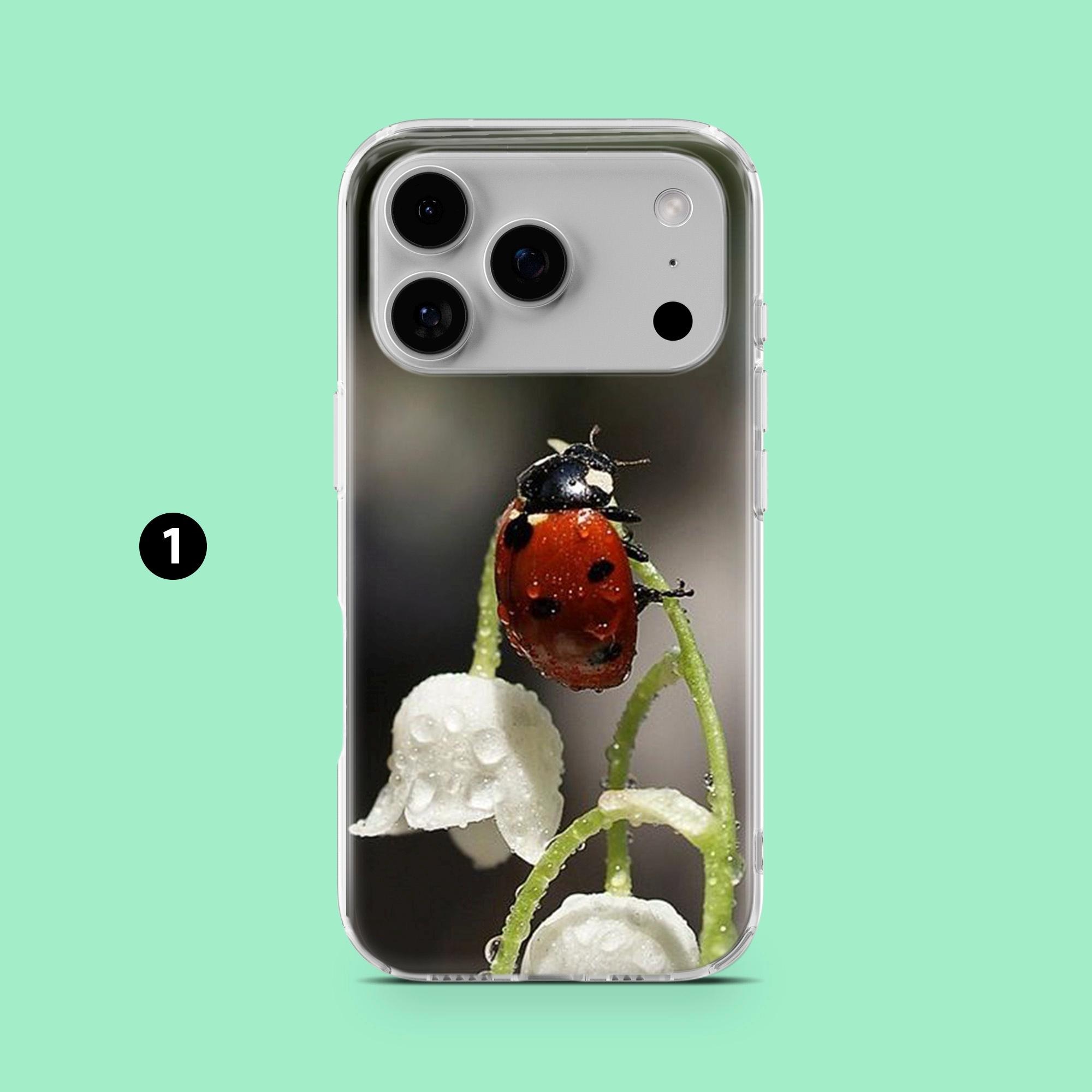 てんとう虫の携帯ケース かわいいてんとう虫カバー iPhone 17、17Pro