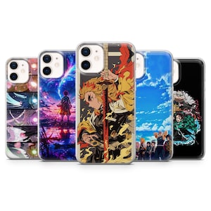 Demon Slayer Handyhülle Rengoku Hashira Anime Abdeckung für iPhone 16, 15Pro, 14, 13, 12, Samsung S25, S24Fe, S23, A16, A56, A35, Pixel 9A, 8Pro