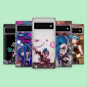 Coque de portable Arcane League of Legends Jinx Cover pour Google Pixel 9, 9Pro XL, 8, 8A, 7, 7Pro, 6A, iPhone 16e, 15Pro, 14, Samsung S25, S24, A16