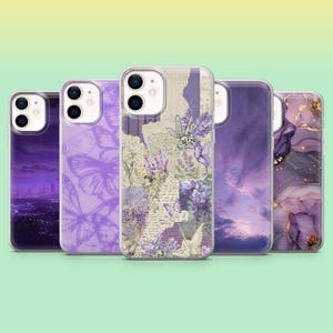 Pretty Lilac Phone Case Purple aesthetic Cover for iPhone 16, 16Pro, 15, 14, 13, 12, Samsung S25, S24Fe, S23, S22, A16, A56, Pixel 9Pro, 8A