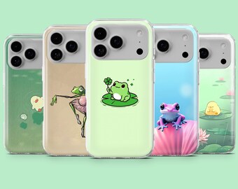Fun Toad Phone Case Green Frog Cover for iPhone 17, 17Pro, 16, 15, 14, 13, Samsung S25, S24Fe, S23, S22, A16, A56, Pixel 9, 9Pro, 8A, 7A, 6A