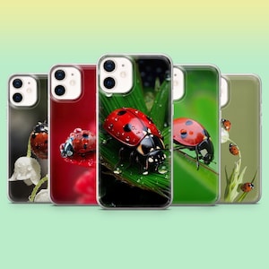 Ladybug Phone Case Pretty Lady Bug Cover for iPhone 16, 16Pro, 15, 14, 13, 12, Samsung S25, S24Fe, S23, S22, A16, A56, Pixel 9Pro, 8A, 7A, 6