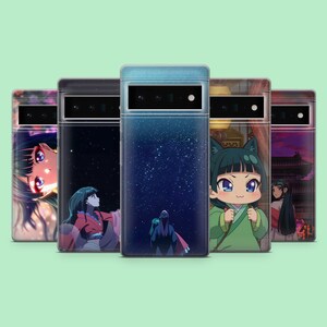 Apotheker dagboeken telefoonhoesje Studio Ghibli Cover voor Google Pixel 9, 9Pro XL, 8, 8A, 7, 7Pro, 6A, iPhone 16e, 15, 14, Samsung S25, S24, A16
