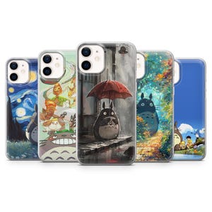 Totoro Handyhülle Kawaii Anime Studio Ghibli Hülle für iPhone 16, 16Pro, 15, 14, 13, 12, Samsung S25, S24Fe, S23, A16, A56, A35, Pixel 9A, 8