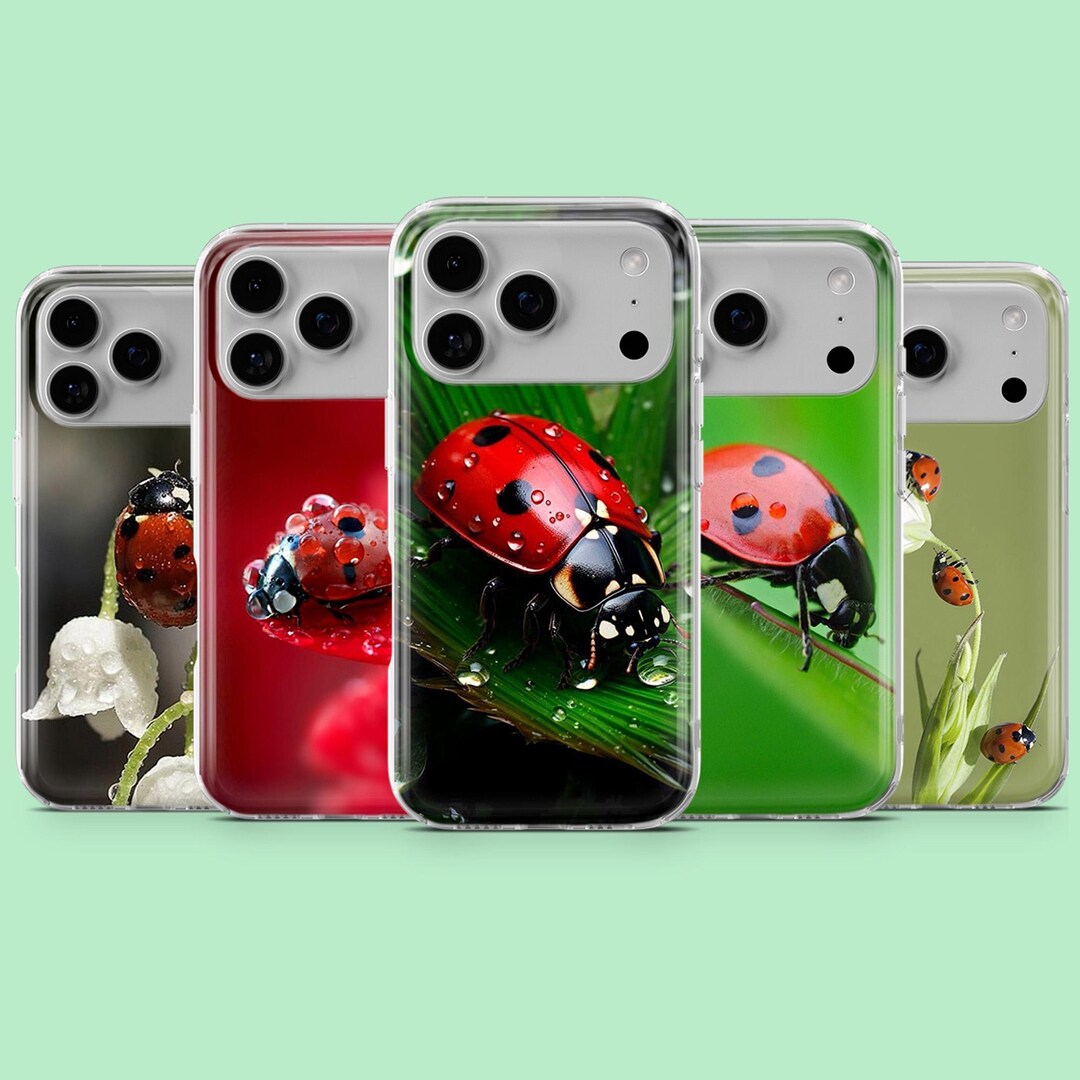 てんとう虫の携帯ケース かわいいてんとう虫カバー iPhone 17、17Pro