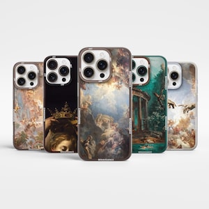 Renaissance Handyhülle Mittelalterliche Kunst Cover für iPhone 16, 16Pro, 15, 15Pro, 14, 13, 13Pro, 12, Samsung S25, S24, S24, S23, A55, A15, A56, A36